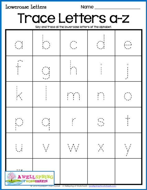 Free Printable Lowercase Letter Formation Worksheets
